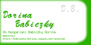 dorina babiczky business card